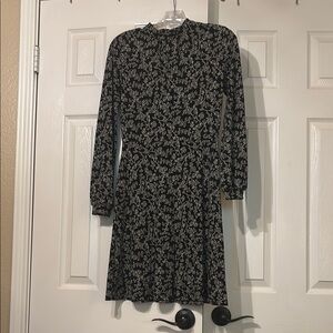 H&M Black Sheath Dress with Bishop Sleeves
